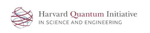 Logo of the Harvard Quantum Initiative in Science and Engineering, featuring a globe-like graphic with red and blue lines.